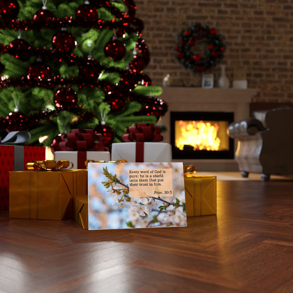 Scripture Walls He Is A Shield Proverbs 30:5 Bible Verse Canvas Christian Wall Art Ready to Hang Unframed-Express Your Love Gifts