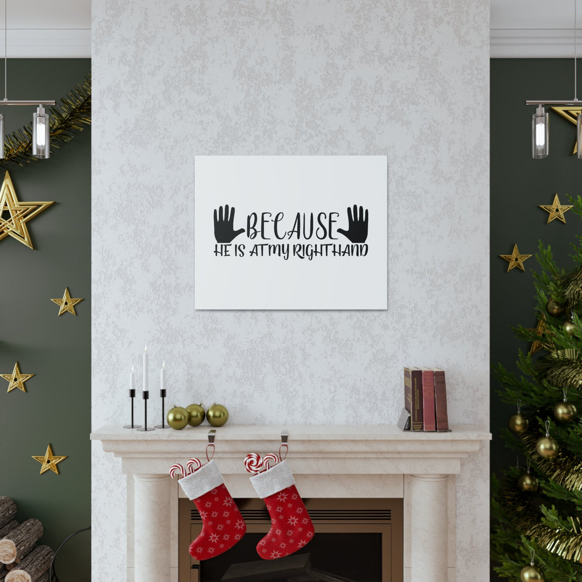 Scripture Walls He Is At My Right Hand Isaiah 41:13 Christian Wall Art Bible Verse Print Ready to Hang Unframed-Express Your Love Gifts