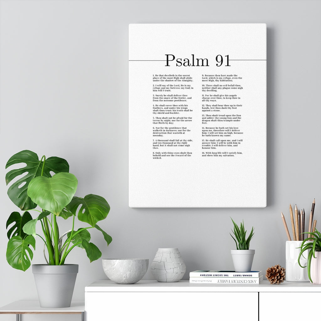 Scripture Walls He Is My Refuge And My Fortress Psalm 91 Bible Verse Canvas Christian Wall Art Ready to Hang Unframed-Express Your Love Gifts