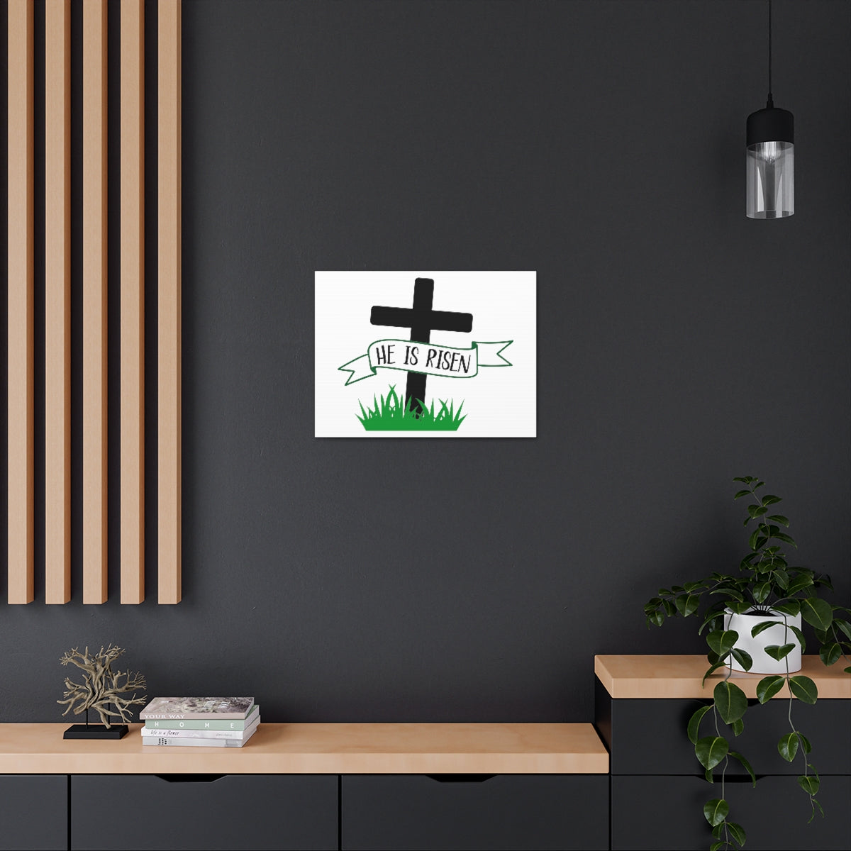 Scripture Walls He Is Risen 1 Corinthians 15:4 Christian Wall Art Print Ready to Hang Unframed-Express Your Love Gifts