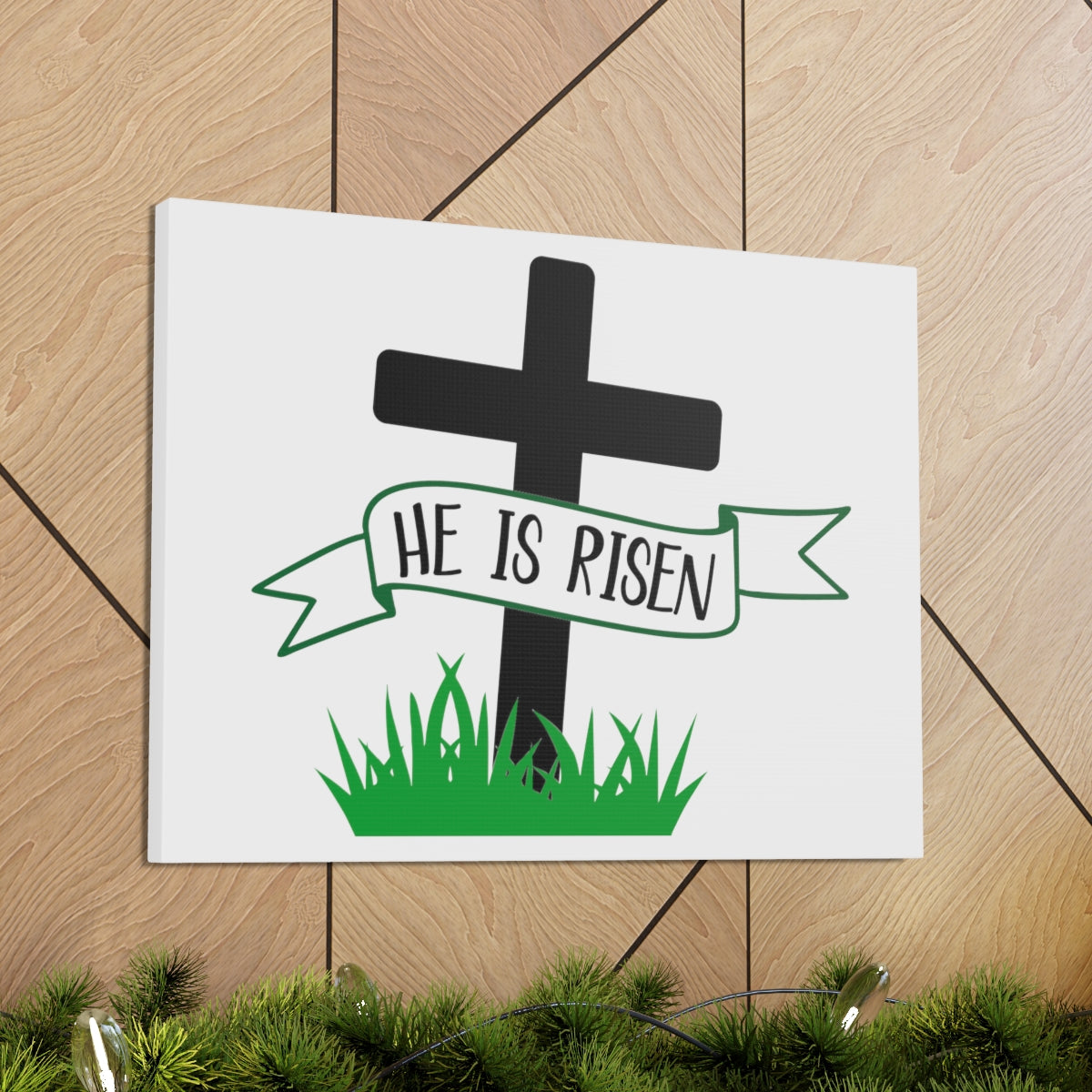 Scripture Walls He Is Risen 1 Corinthians 15:4 Christian Wall Art Print Ready to Hang Unframed-Express Your Love Gifts