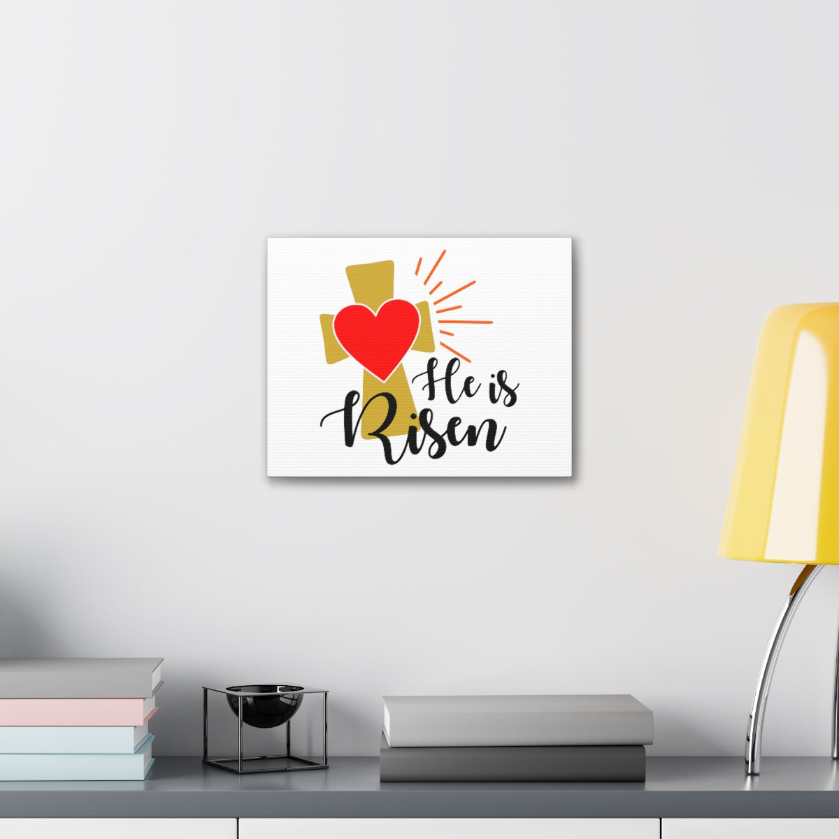 Scripture Walls He Is Risen 1 Peter 1:3 Christian Wall Art Print Ready to Hang Unframed-Express Your Love Gifts