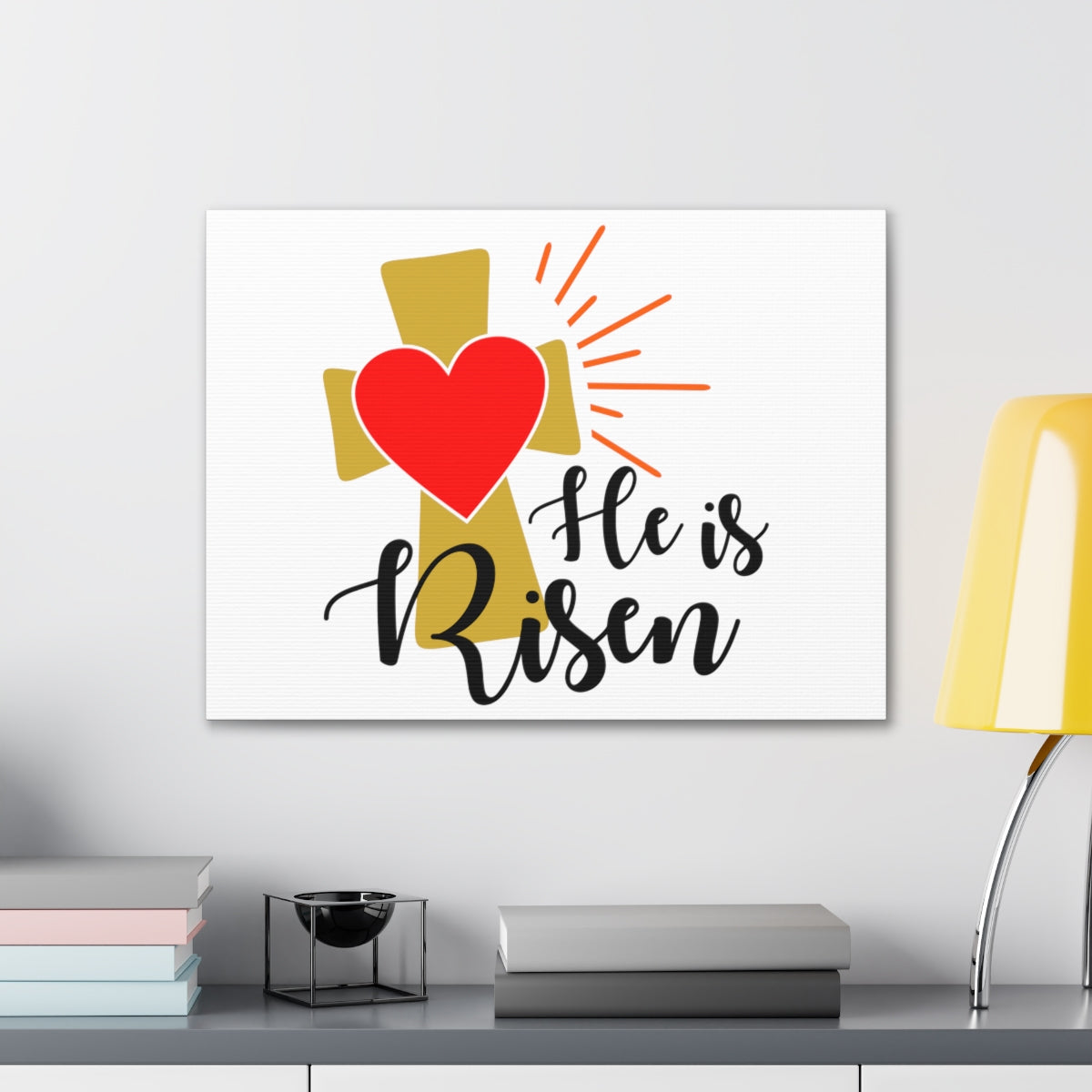 Scripture Walls He Is Risen 1 Peter 1:3 Christian Wall Art Print Ready to Hang Unframed-Express Your Love Gifts
