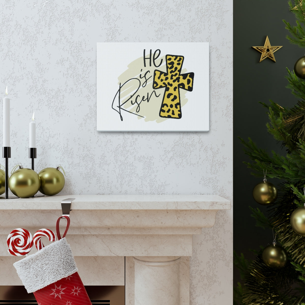 Scripture Walls He Is Risen 1 Thessalonians 4:14 Christian Wall Art Print Ready to Hang Unframed-Express Your Love Gifts