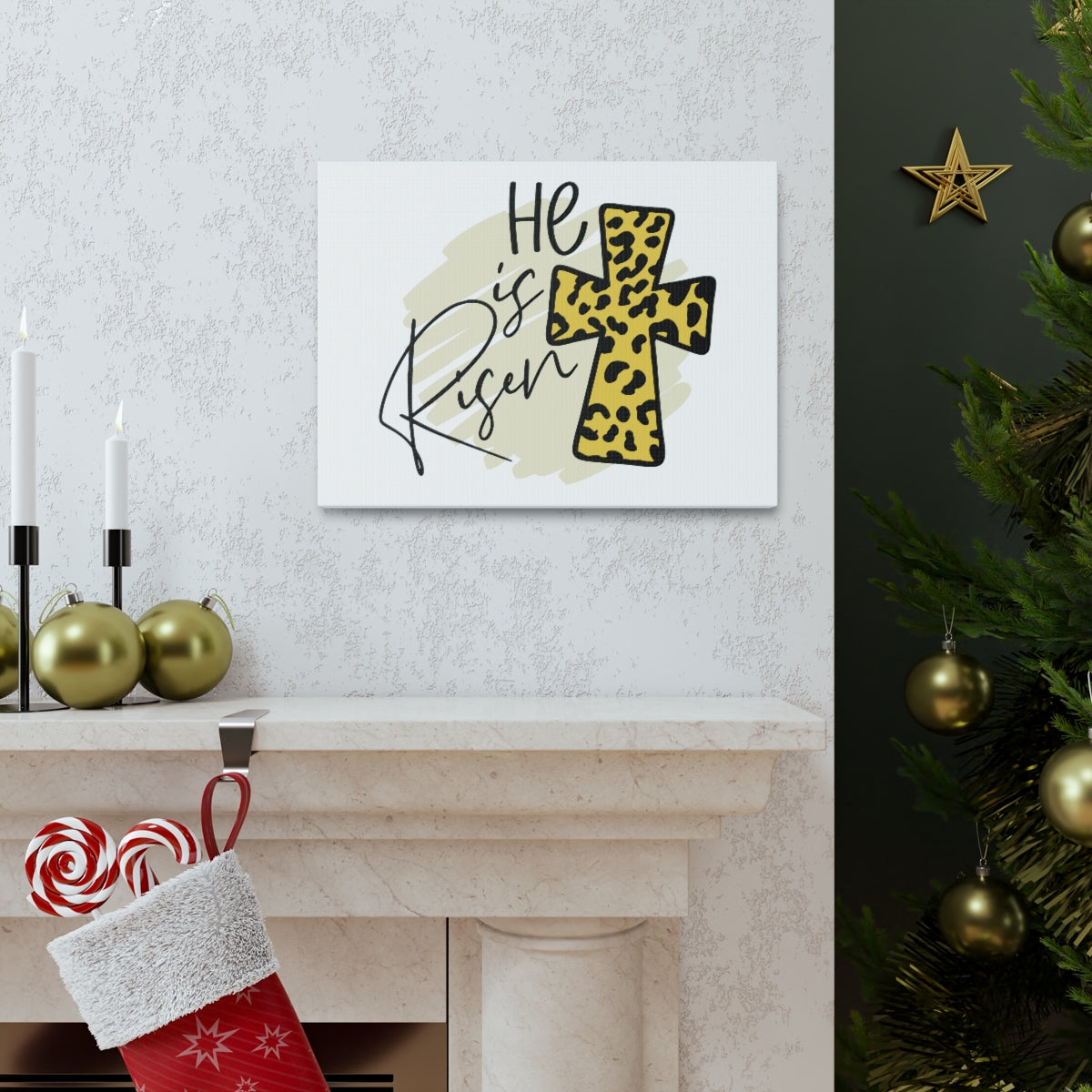 Scripture Walls He Is Risen 1 Thessalonians 4:14 Christian Wall Art Print Ready to Hang Unframed-Express Your Love Gifts