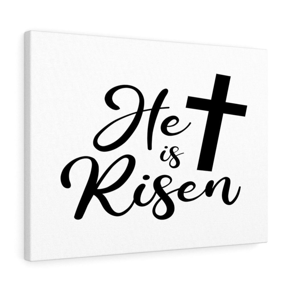 Scripture Walls He Is Risen Cross Bible Verse Canvas Christian Wall Art Ready to Hang Unframed-Express Your Love Gifts