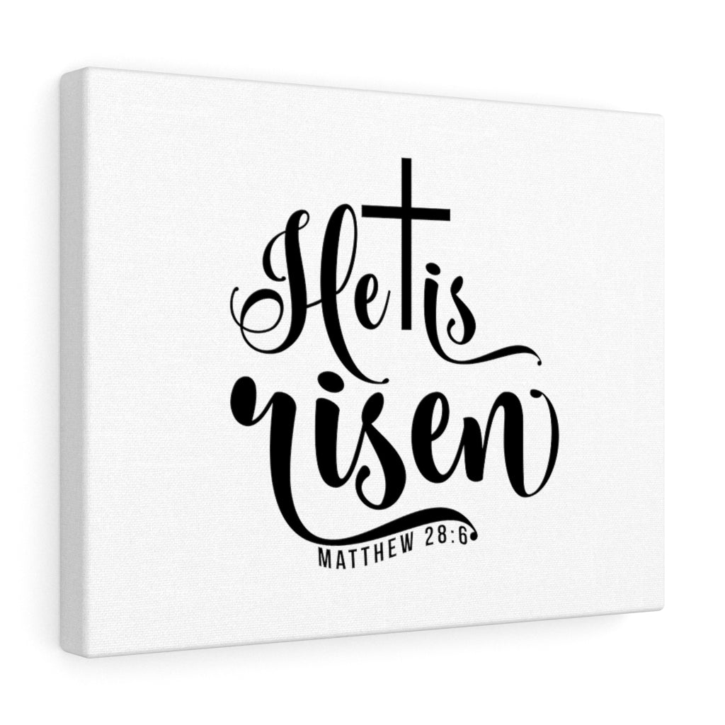 Scripture Walls He Is Risen Cross Matthew 28:6 Bible Verse Canvas Christian Wall Art Ready to Hang Unframed-Express Your Love Gifts