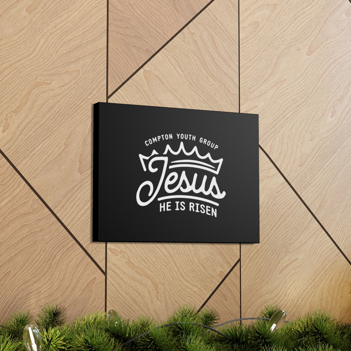 Scripture Walls He Is Risen Crown Matthew 28:6 Christian Wall Art Bible Verse Print Ready to Hang Unframed-Express Your Love Gifts