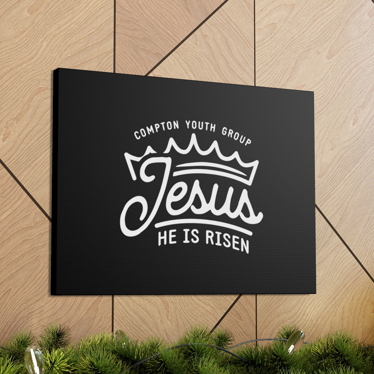 Scripture Walls He Is Risen Crown Matthew 28:6 Christian Wall Art Bible Verse Print Ready to Hang Unframed-Express Your Love Gifts