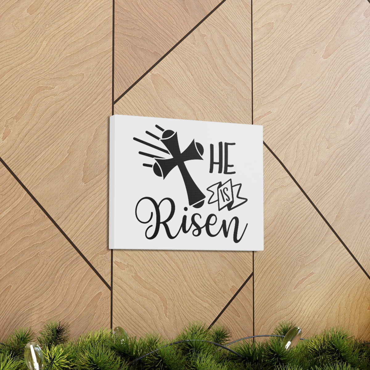 Scripture Walls He Is Risen Job 19:25 Christian Wall Art Print Ready to Hang Unframed-Express Your Love Gifts