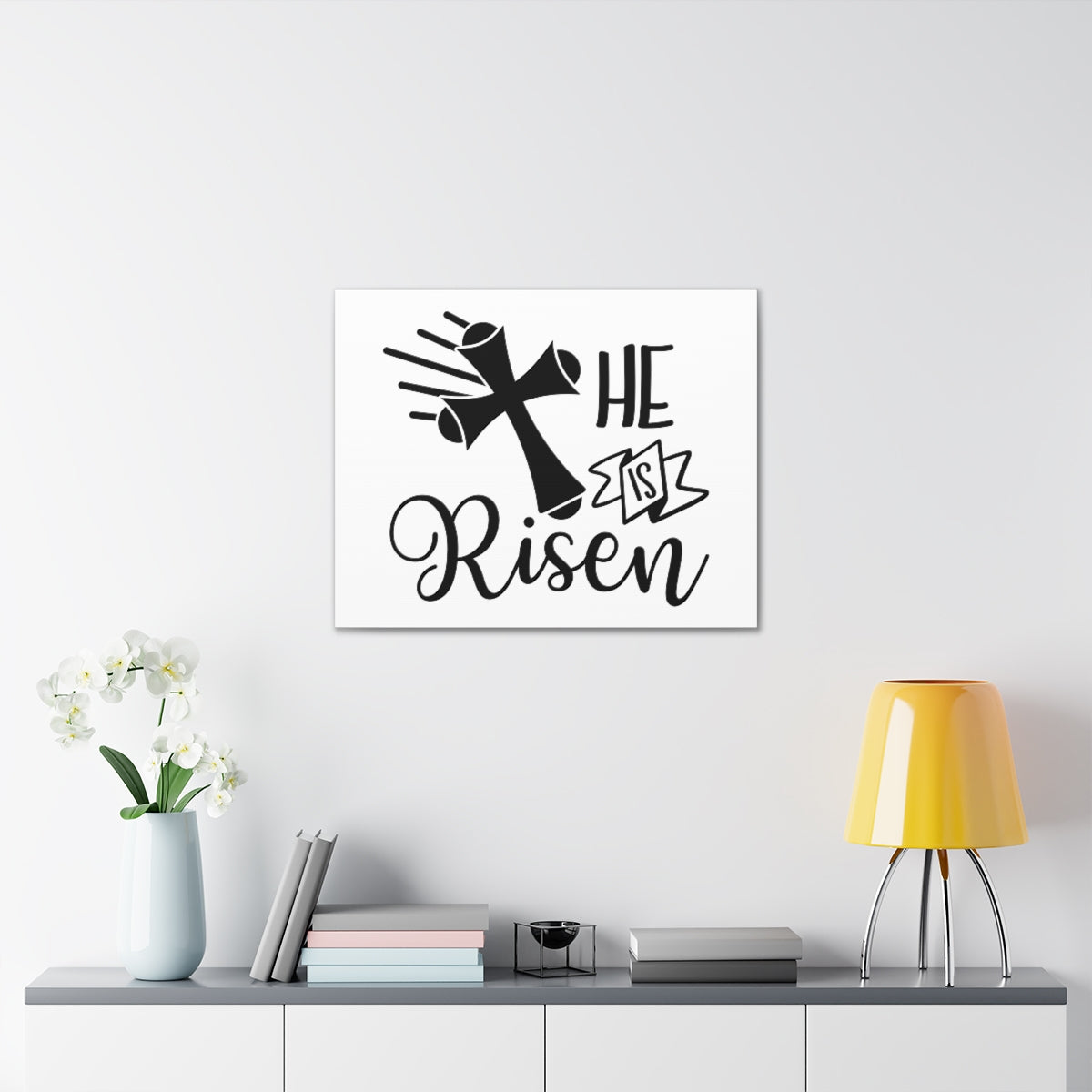Scripture Walls He Is Risen Job 19:25 Christian Wall Art Print Ready to Hang Unframed-Express Your Love Gifts