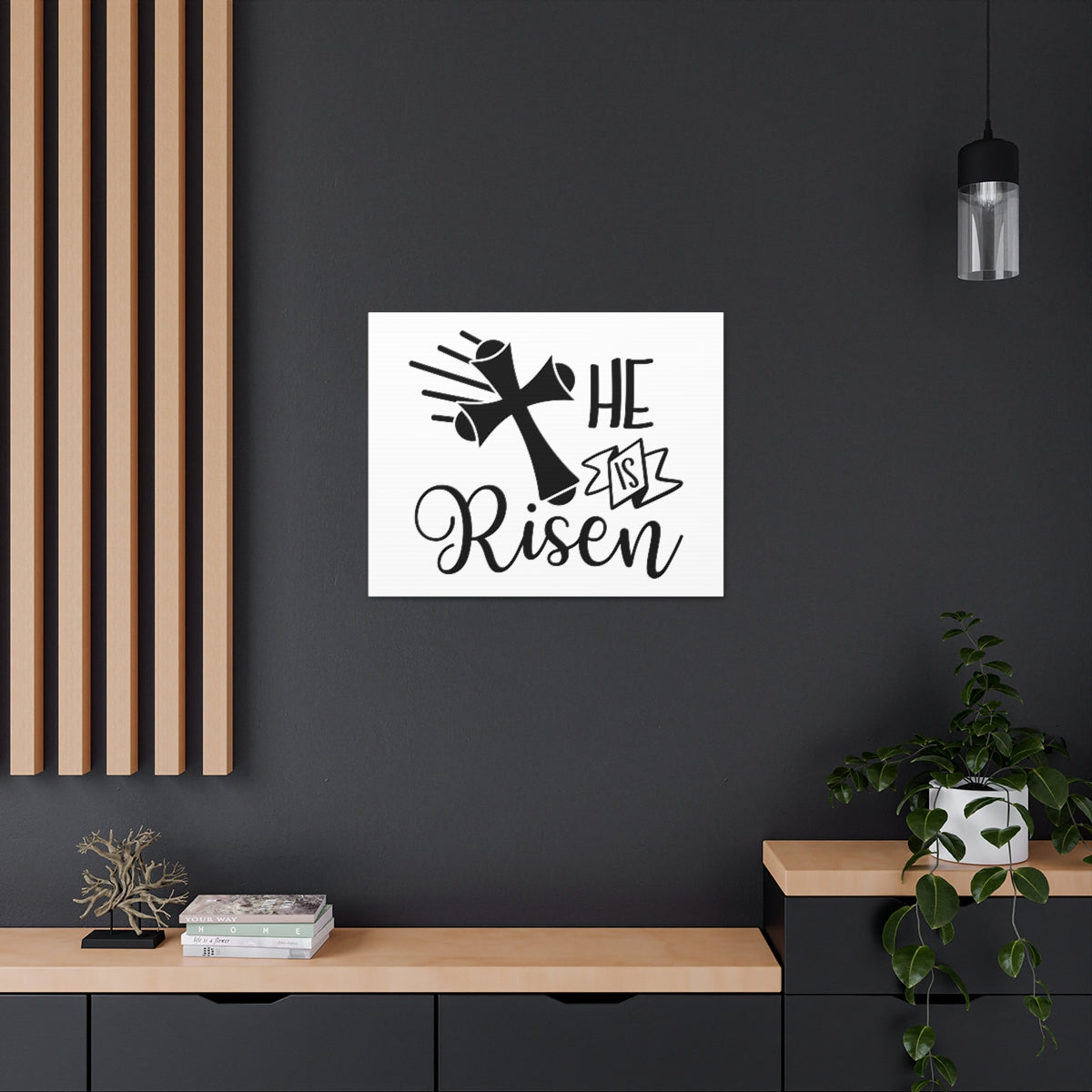 Scripture Walls He Is Risen Job 19:25 Christian Wall Art Print Ready to Hang Unframed-Express Your Love Gifts