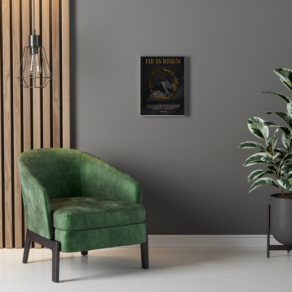 Scripture Walls He Is Risen John 3:16 Bible Verse Canvas Christian Wall Art Ready to Hang Unframed-Express Your Love Gifts