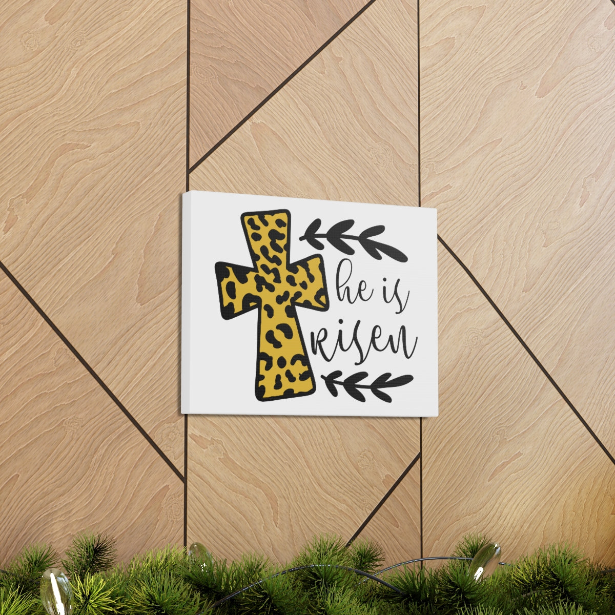 Scripture Walls He Is Risen Luke 24:5-7 Christian Wall Art Print Ready to Hang Unframed-Express Your Love Gifts