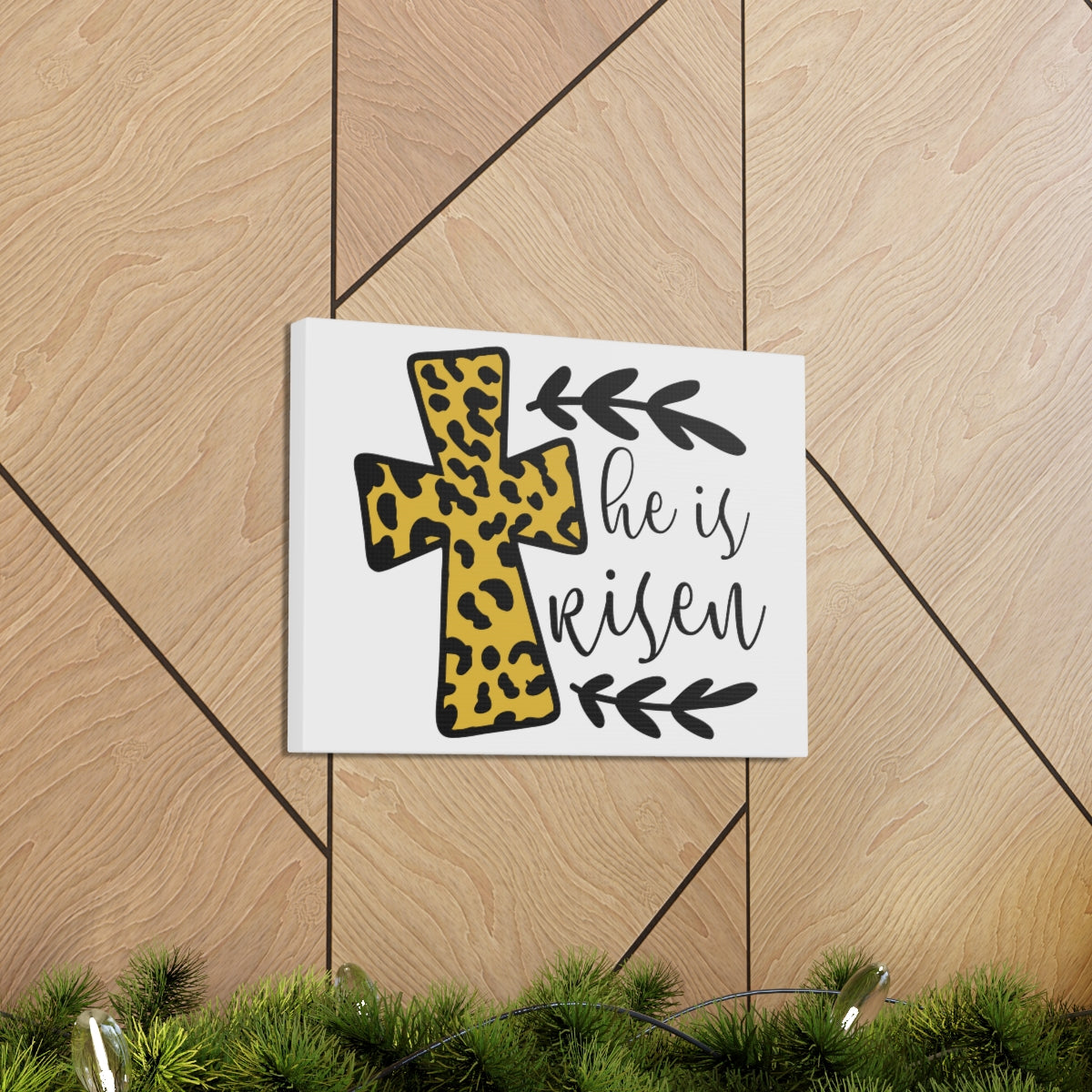 Scripture Walls He Is Risen Luke 24:5-7 Christian Wall Art Print Ready to Hang Unframed-Express Your Love Gifts