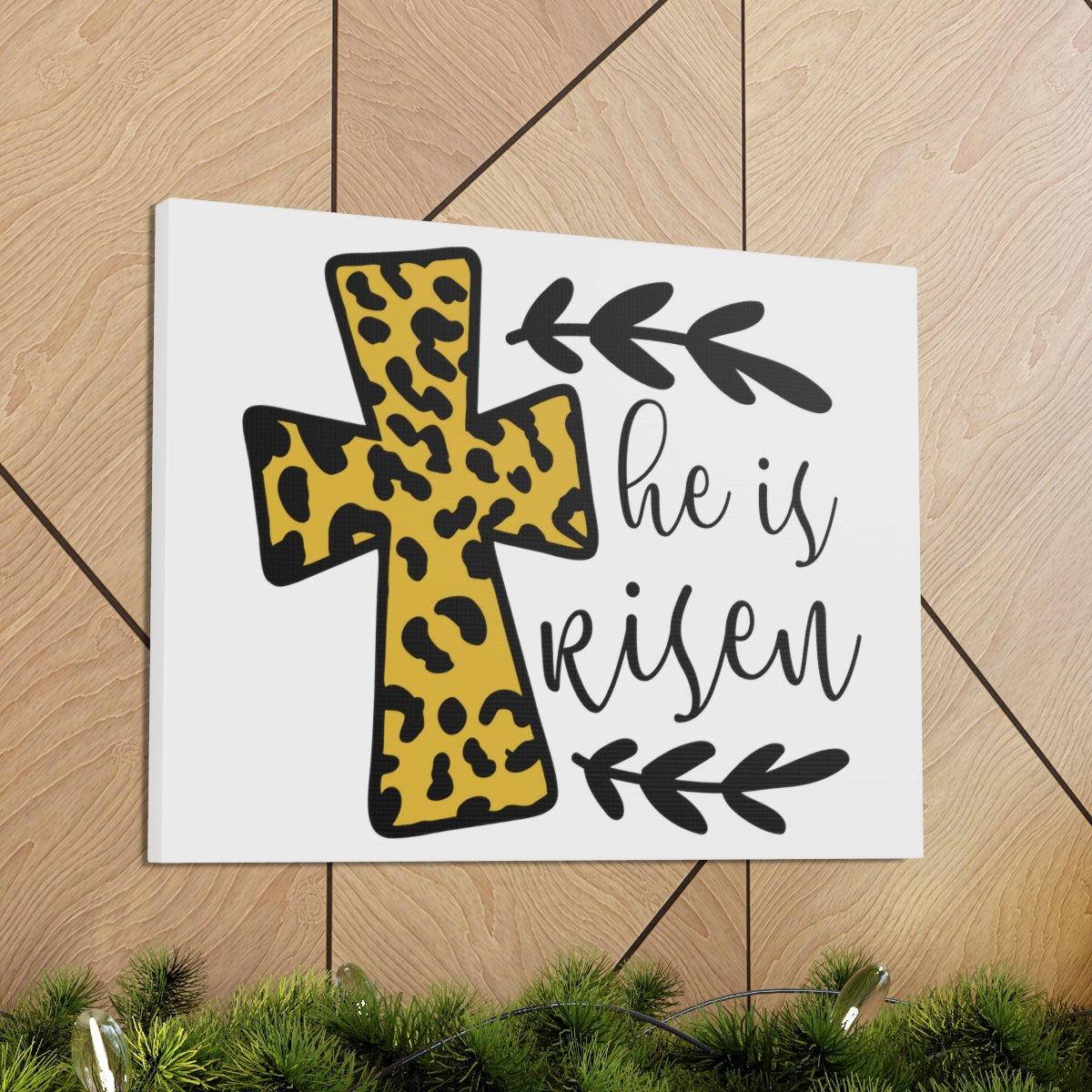 Scripture Walls He Is Risen Luke 24:5-7 Christian Wall Art Print Ready to Hang Unframed-Express Your Love Gifts