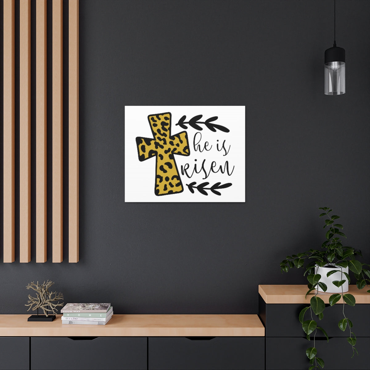 Scripture Walls He Is Risen Luke 24:5-7 Christian Wall Art Print Ready to Hang Unframed-Express Your Love Gifts