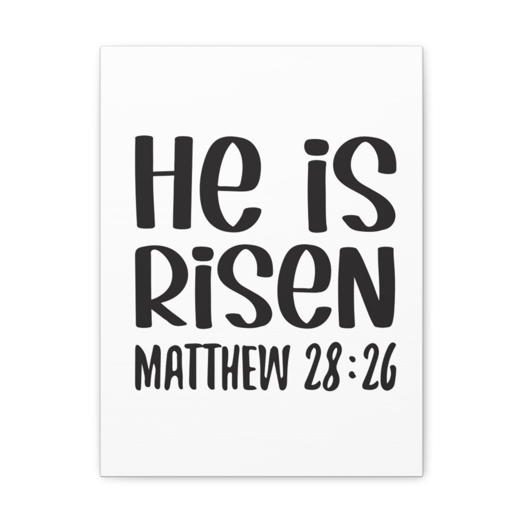Scripture Walls He Is Risen Mathew 28:26 Bible Verse Canvas Christian Wall Art Ready To Hang Unframed-Express Your Love Gifts