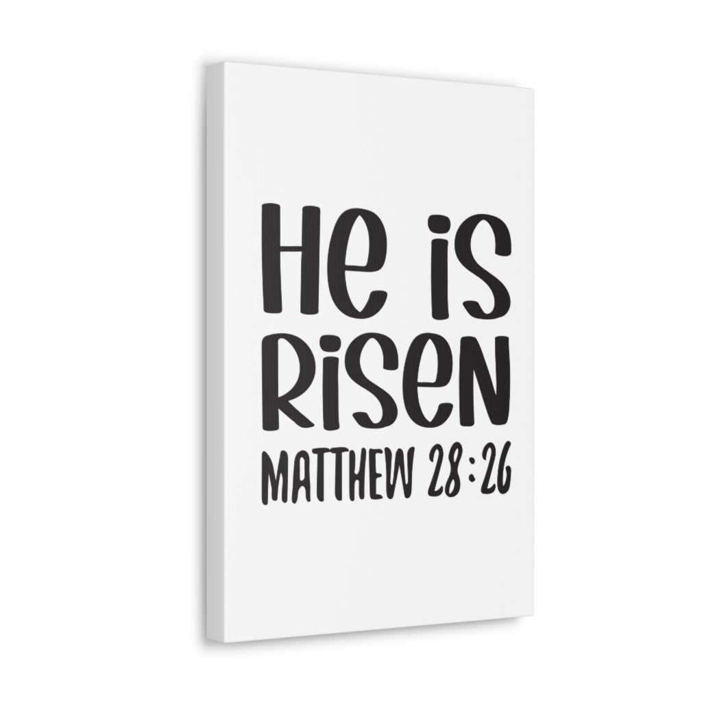 Scripture Walls He Is Risen Mathew 28:26 Bible Verse Canvas Christian Wall Art Ready To Hang Unframed-Express Your Love Gifts