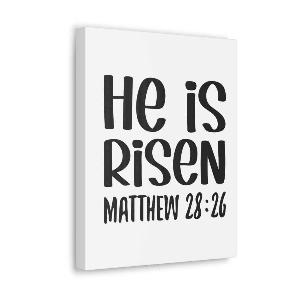 Scripture Walls He Is Risen Mathew 28:26 Bible Verse Canvas Christian Wall Art Ready To Hang Unframed-Express Your Love Gifts