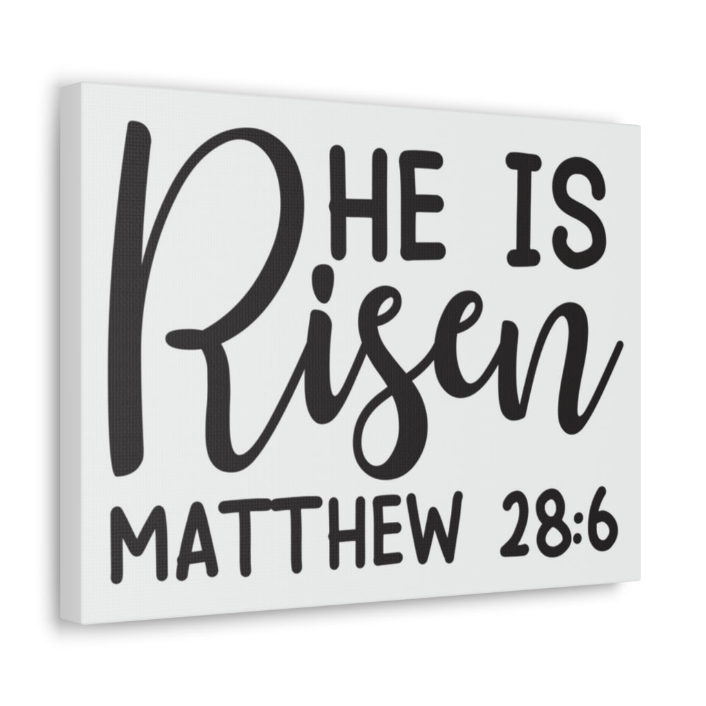 Scripture Walls He Is Risen Matthew 28:6 Bible Verse Canvas Christian Wall Art Ready To Hang Unframed-Express Your Love Gifts
