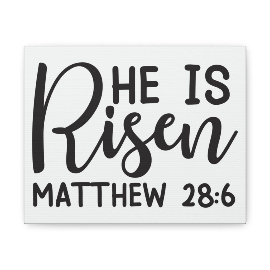 Scripture Walls He Is Risen Matthew 28:6 Bible Verse Canvas Christian Wall Art Ready To Hang Unframed-Express Your Love Gifts