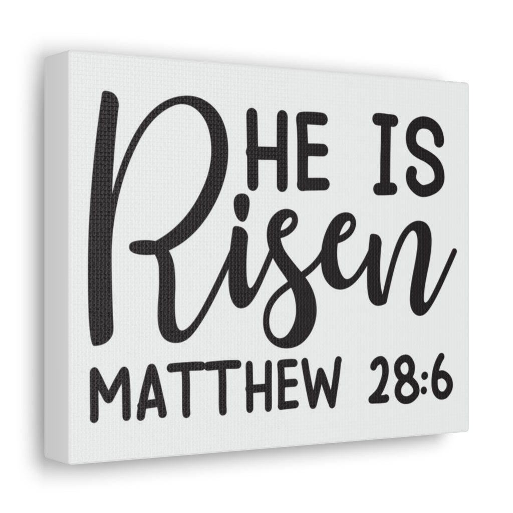 Scripture Walls He Is Risen Matthew 28:6 Bible Verse Canvas Christian Wall Art Ready To Hang Unframed-Express Your Love Gifts
