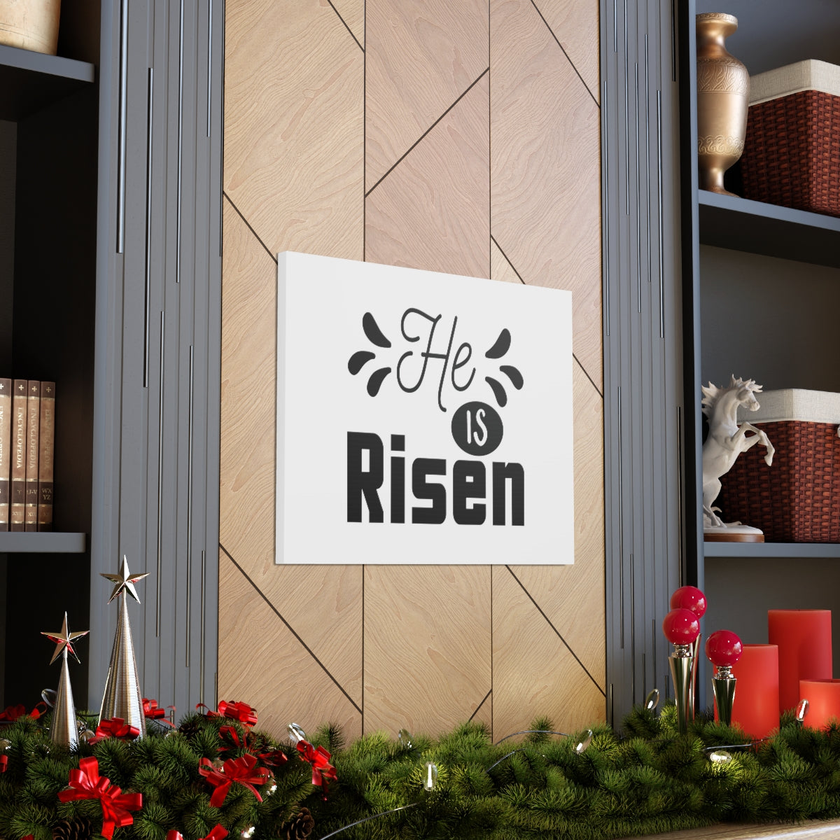 Scripture Walls He Is Risen Matthew 28:6 Christian Wall Art Bible Verse Print Ready to Hang Unframed-Express Your Love Gifts