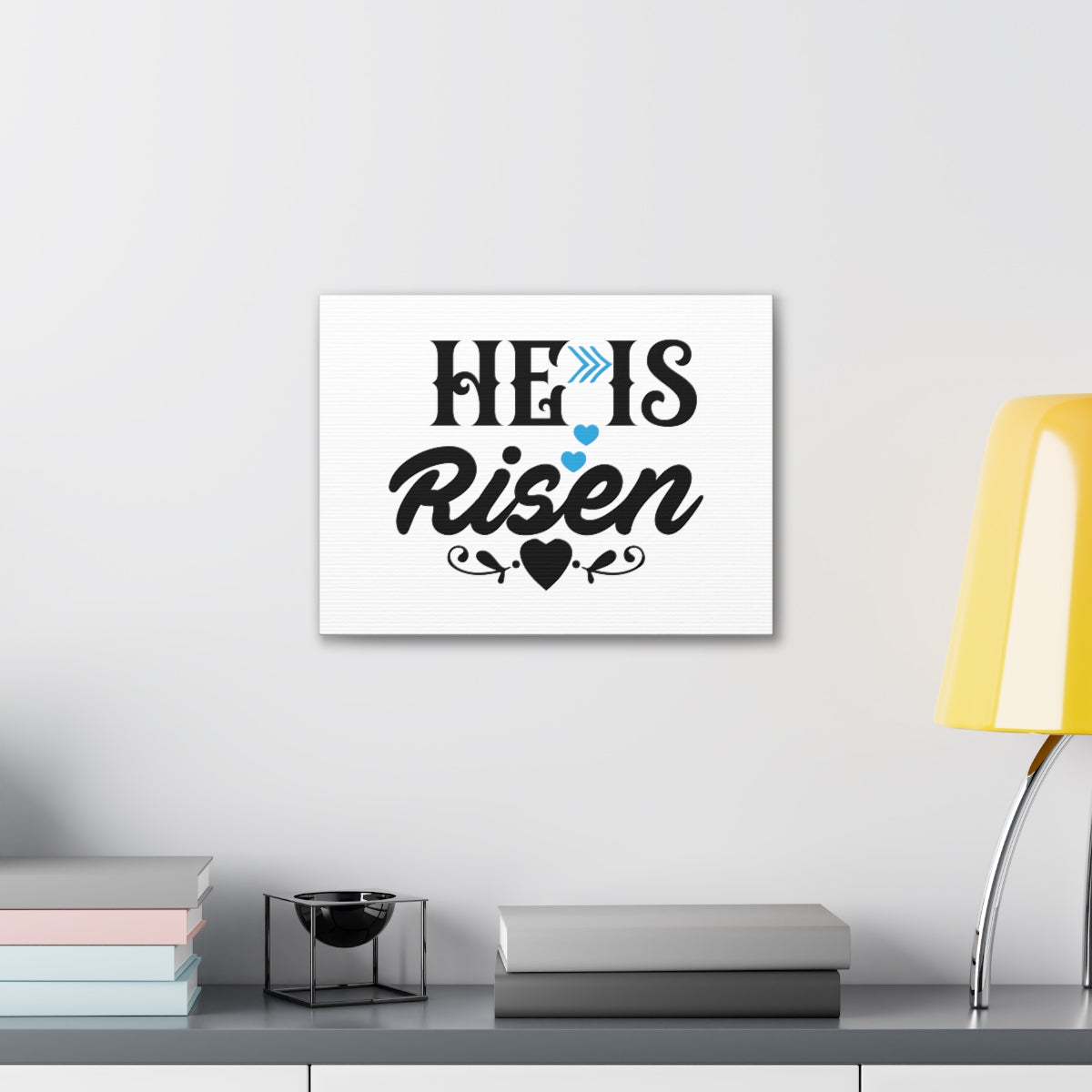 Scripture Walls He Is Risen Matthew 28:6 Heart Christian Wall Art Bible Verse Print Ready to Hang Unframed-Express Your Love Gifts