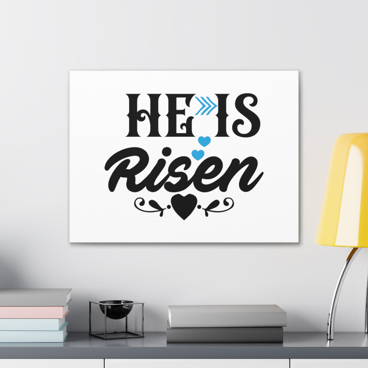 Scripture Walls He Is Risen Matthew 28:6 Heart Christian Wall Art Bible Verse Print Ready to Hang Unframed-Express Your Love Gifts