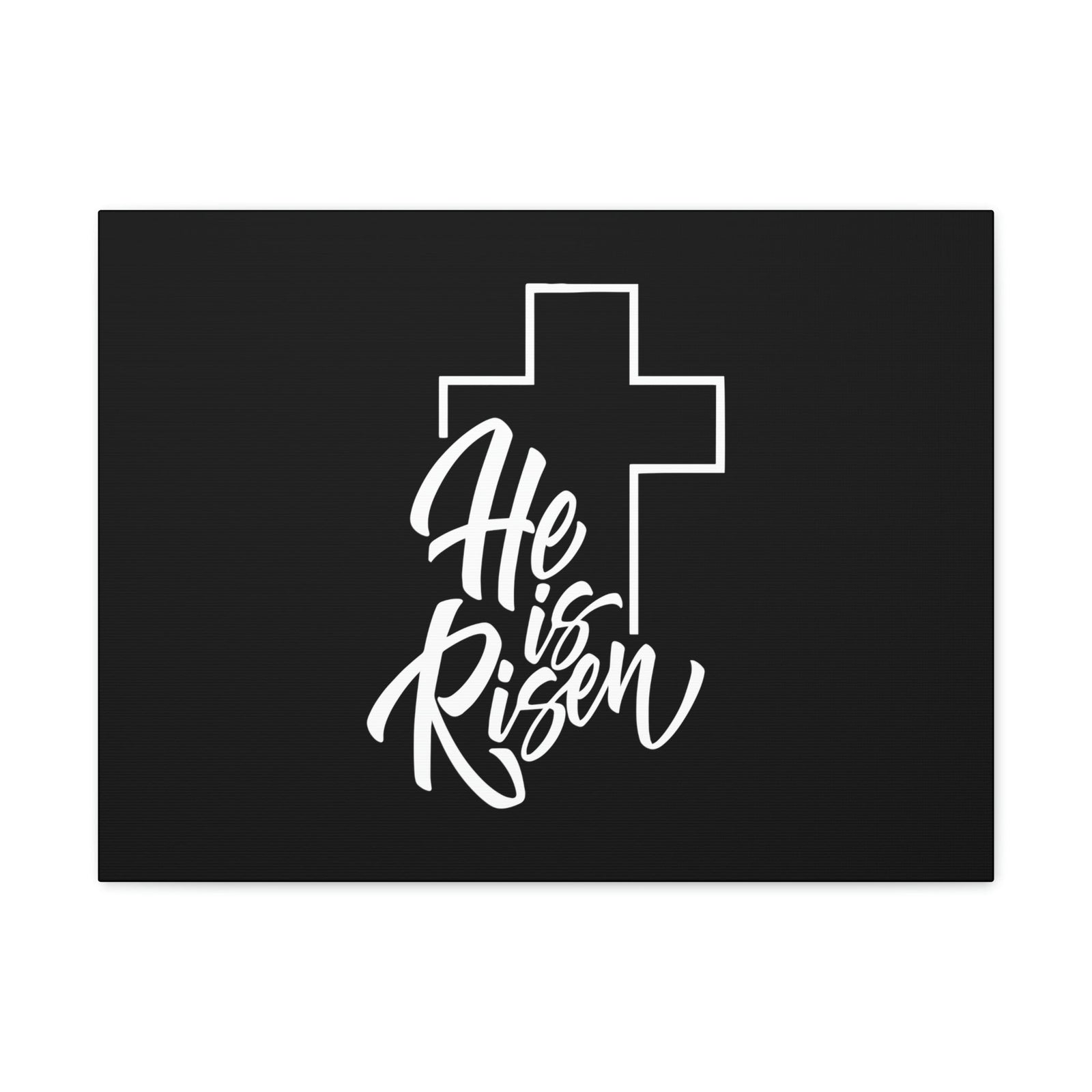 Scripture Walls He Is Risen Matthew 28:6 Outline Cross Christian Wall Art Bible Verse Print Ready to Hang Unframed-Express Your Love Gifts
