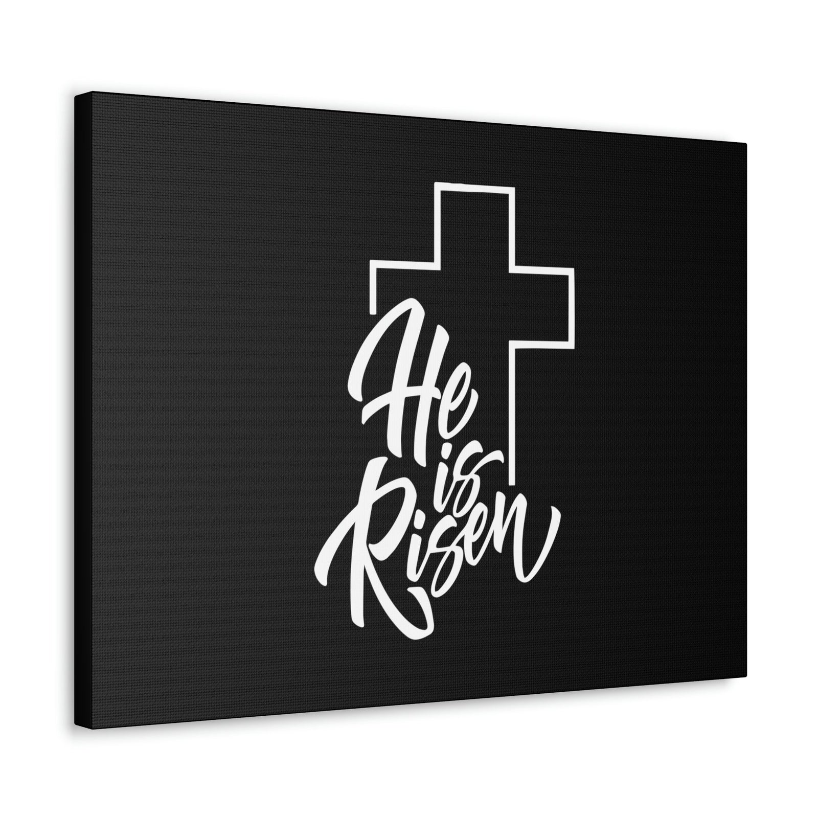 Scripture Walls He Is Risen Matthew 28:6 Outline Cross Christian Wall Art Bible Verse Print Ready to Hang Unframed-Express Your Love Gifts
