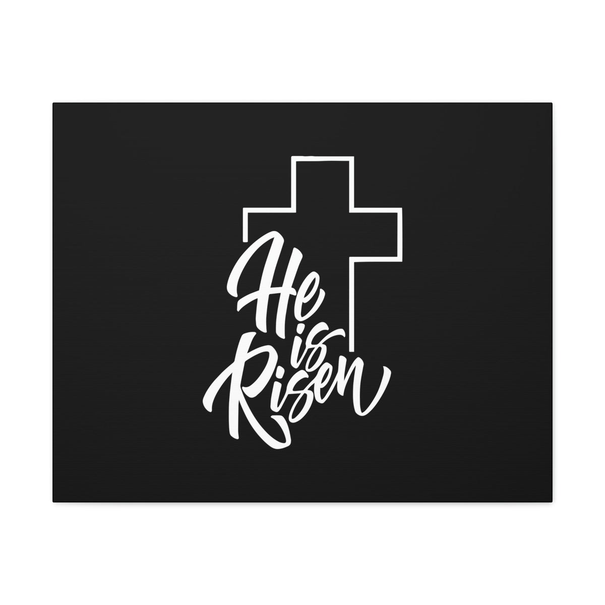 Scripture Walls He Is Risen Matthew 28:6 Outline Cross Christian Wall Art Bible Verse Print Ready to Hang Unframed-Express Your Love Gifts