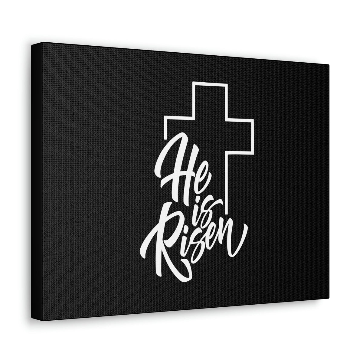 Scripture Walls He Is Risen Matthew 28:6 Outline Cross Christian Wall Art Bible Verse Print Ready to Hang Unframed-Express Your Love Gifts