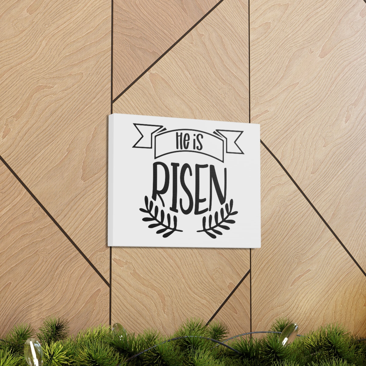 Scripture Walls He Is Risen Romans 4:25 Christian Wall Art Print Ready to Hang Unframed-Express Your Love Gifts