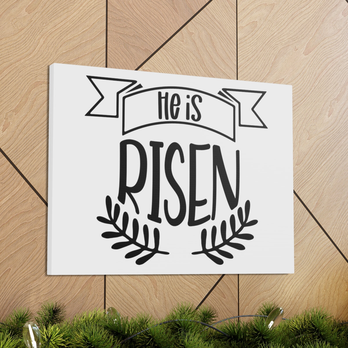 Scripture Walls He Is Risen Romans 4:25 Christian Wall Art Print Ready to Hang Unframed-Express Your Love Gifts