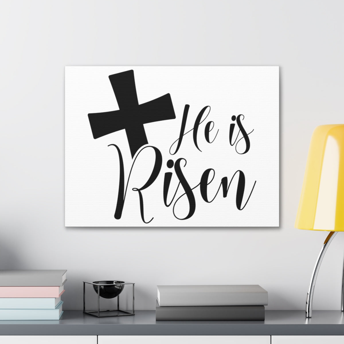 Scripture Walls He Is Risen Romans 6:9 Christian Wall Art Print Ready to Hang Unframed-Express Your Love Gifts