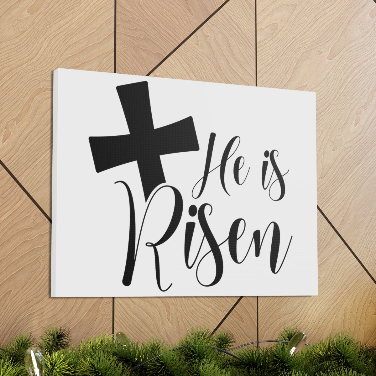 Scripture Walls He Is Risen Romans 6:9 Christian Wall Art Print Ready to Hang Unframed-Express Your Love Gifts
