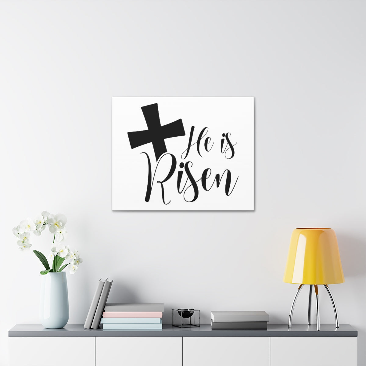 Scripture Walls He Is Risen Romans 6:9 Christian Wall Art Print Ready to Hang Unframed-Express Your Love Gifts