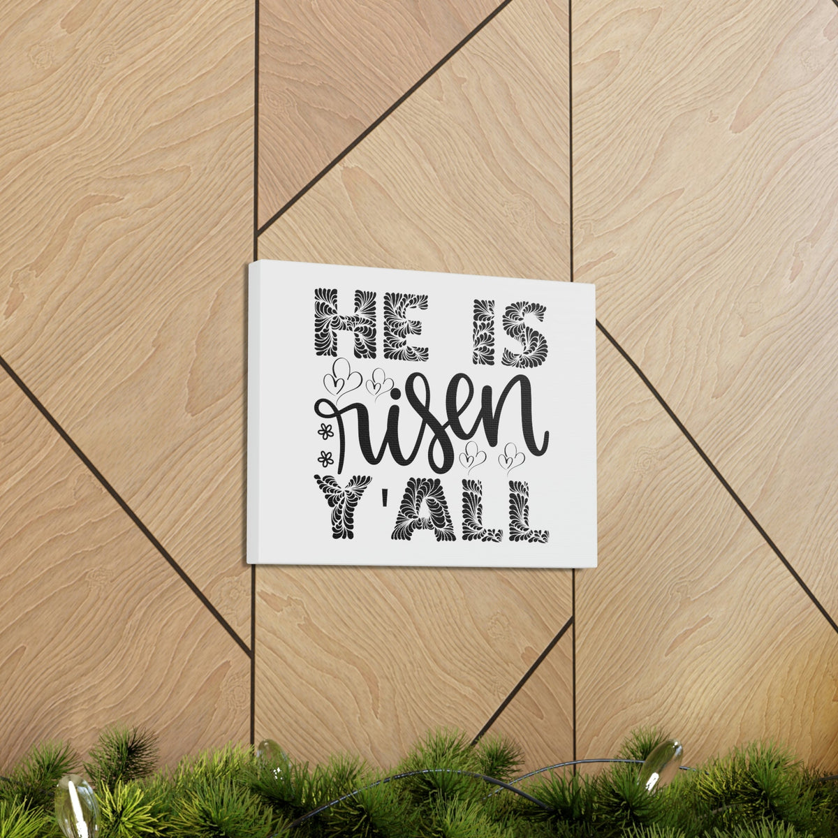 Scripture Walls He Is Risen Y'all Matthew 28:6 Christian Wall Art Print Ready to Hang Unframed-Express Your Love Gifts