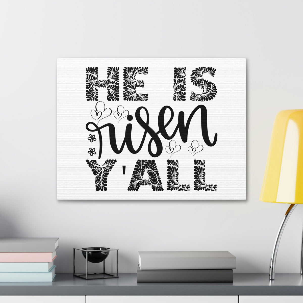 Scripture Walls He Is Risen Y'all Matthew 28:6 Christian Wall Art Print Ready to Hang Unframed-Express Your Love Gifts