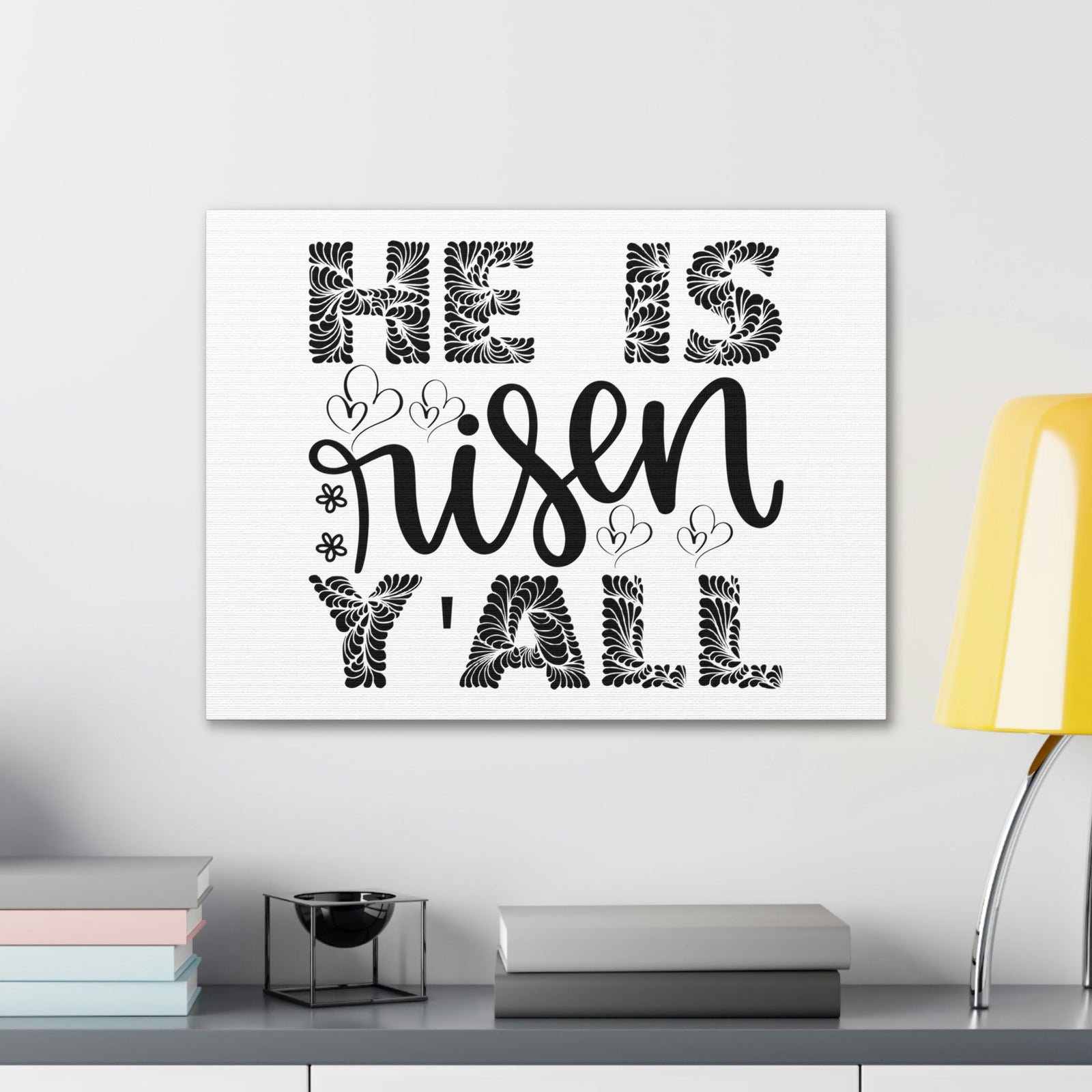 Scripture Walls He Is Risen Y'all Matthew 28:6 Christian Wall Art Print Ready to Hang Unframed-Express Your Love Gifts