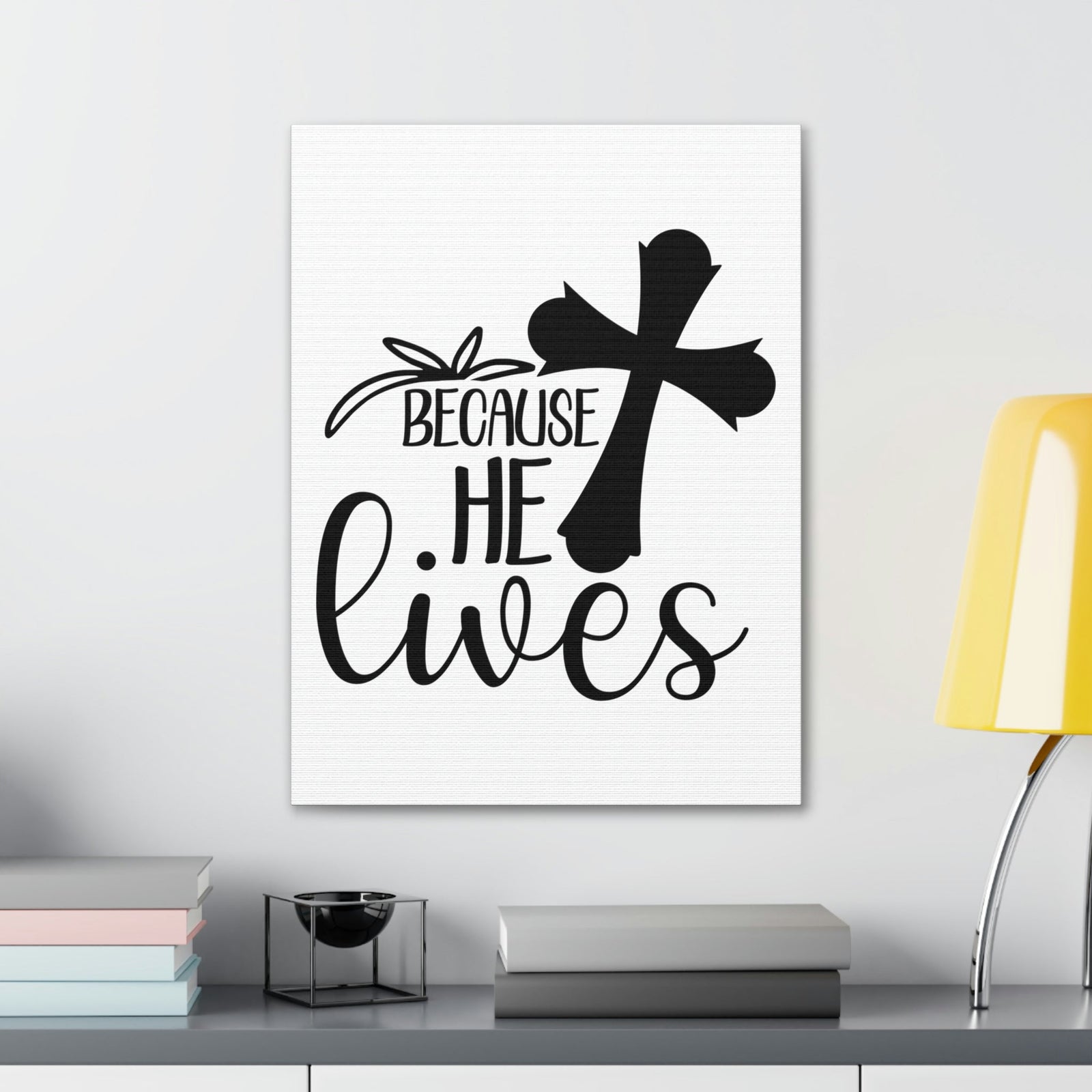 Scripture Walls He Lives John 14:19 Christian Wall Art Print Ready to Hang Unframed-Express Your Love Gifts