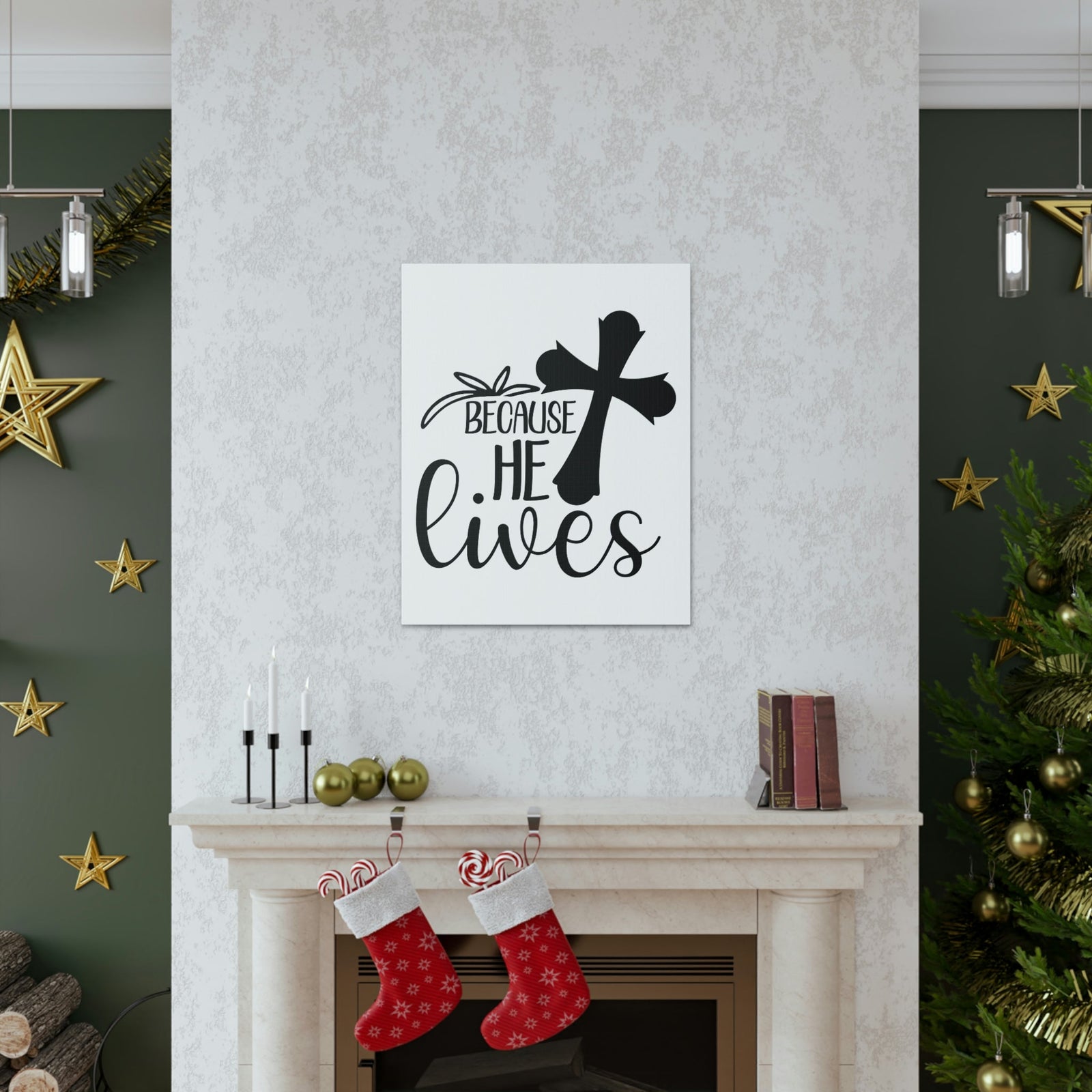 Scripture Walls He Lives John 14:19 Christian Wall Art Print Ready to Hang Unframed-Express Your Love Gifts