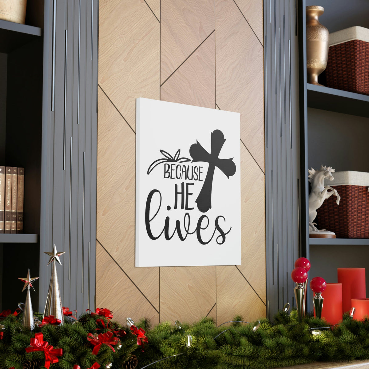 Scripture Walls He Lives John 14:19 Christian Wall Art Print Ready to Hang Unframed-Express Your Love Gifts