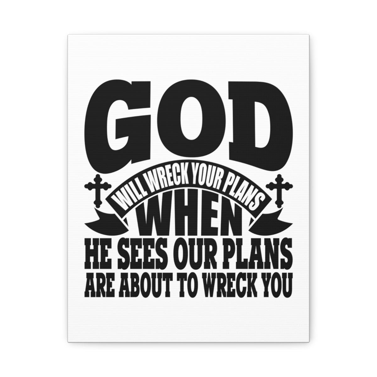 Scripture Walls He Sees Our Plans Jeremiah 29:11 White Christian Wall Art Bible Verse Print Ready to Hang Unframed-Express Your Love Gifts
