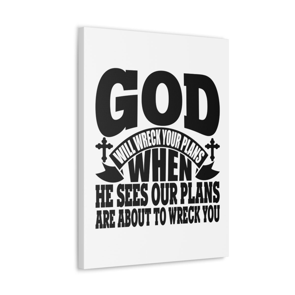 Scripture Walls He Sees Our Plans Jeremiah 29:11 White Christian Wall Art Bible Verse Print Ready to Hang Unframed-Express Your Love Gifts