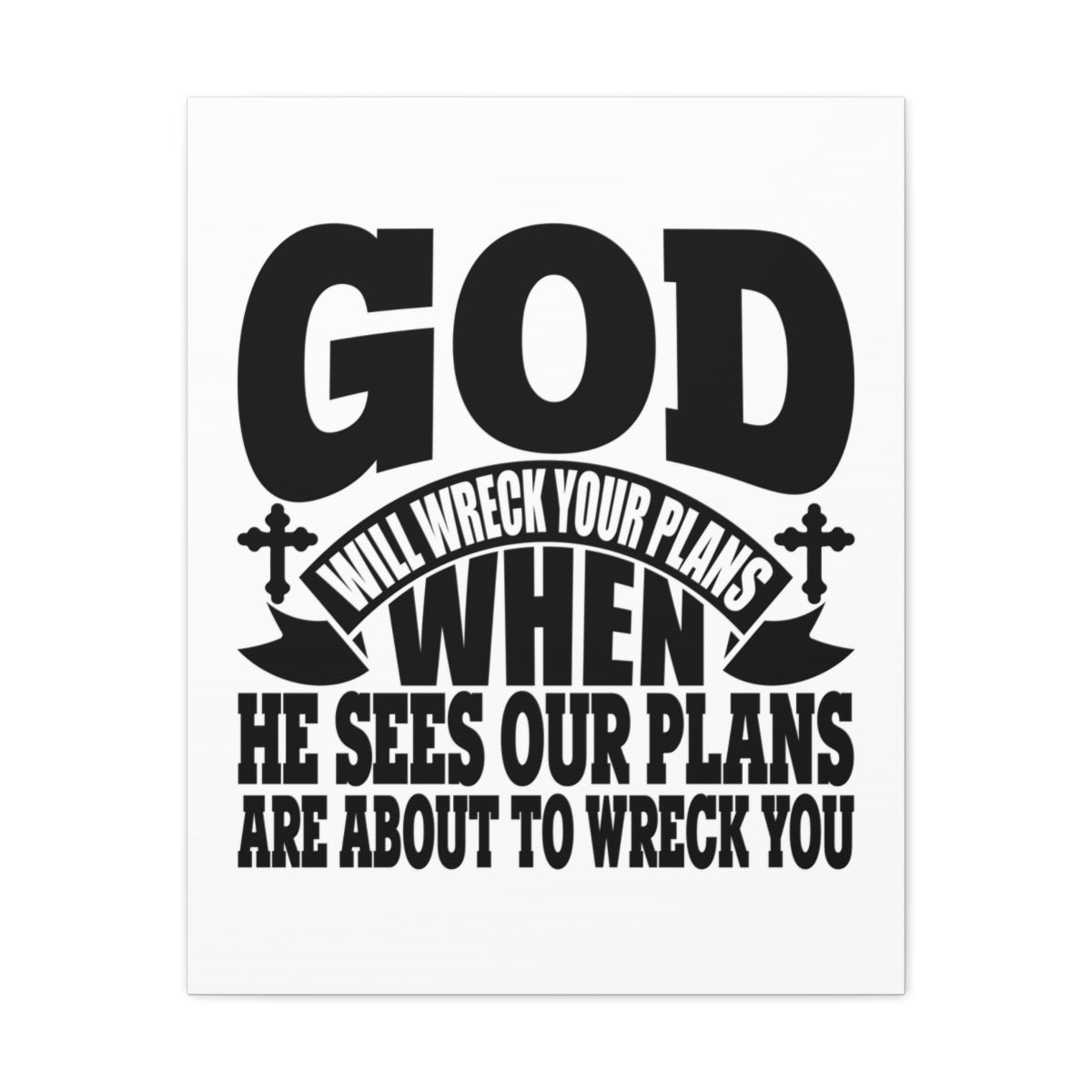 Scripture Walls He Sees Our Plans Jeremiah 29:11 White Christian Wall Art Bible Verse Print Ready to Hang Unframed-Express Your Love Gifts