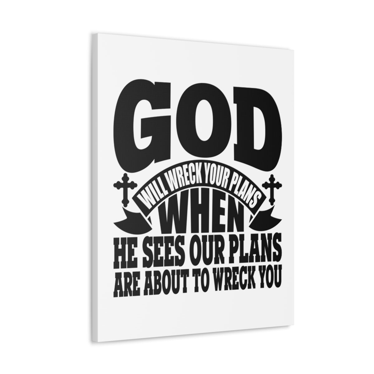 Scripture Walls He Sees Our Plans Jeremiah 29:11 White Christian Wall Art Bible Verse Print Ready to Hang Unframed-Express Your Love Gifts