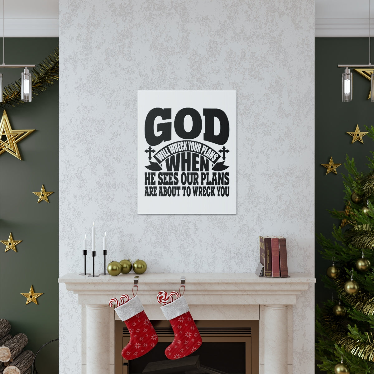 Scripture Walls He Sees Our Plans Jeremiah 29:11 White Christian Wall Art Bible Verse Print Ready to Hang Unframed-Express Your Love Gifts